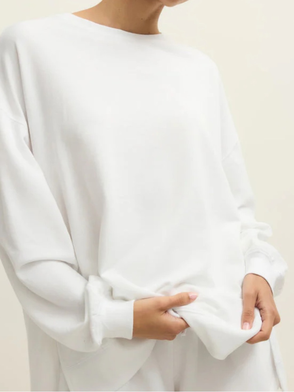 [Z Supply] Modern Weekender Sweatshirt in White - Picture 2 of 11